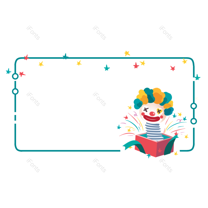 边框图片,卡通元素,小丑PNG,免抠素材